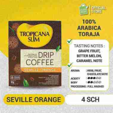 Tropicana Slim Drip Coffee Seville Orange 4 Sch – 100% Arabica Toraja