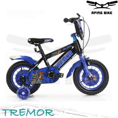 Sepeda Tremor ZIPPER TM-1601 12" 16" 18" Sepeda Anak Sepeda BMX 16 Inch Hitam Biru