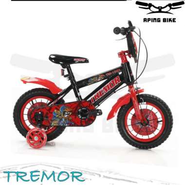 Sepeda Tremor ZIPPER TM-1601 12" 16" 18" Sepeda Anak Sepeda BMX 16 Inch Merah