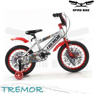 Sepeda Tremor ZIPPER TM-1601 12" 16" 18" Sepeda Anak Sepeda BMX 16 Inch Silver