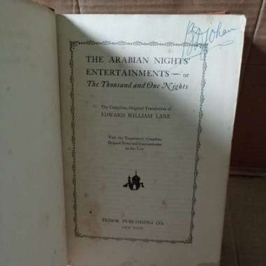BUKU THE ARABIAN NIGHTS' ENTERTAINMENTS OR THE THOUSAND AND ONE NIGHTS