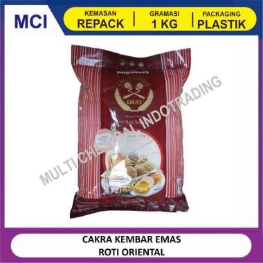 CAKRA KEMBAR EMAS ROTI ORIENTAL / TEPUNG TERIGU ORIENTAL CAKRA KEMBAR EMAS - REPACK 1 KG