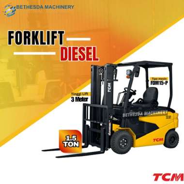 Mesin Forklift 1.7 Ton Diesel Mitsubishi 28 Kw Forklift TCM BARU tinggi 3 Meter