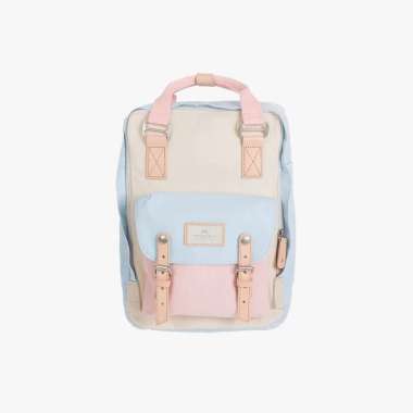 Doughnut Macaroon Backpack Crinkle Nylon Cream X Iceberg X Sakura Tas Unisex - D010-5991-F