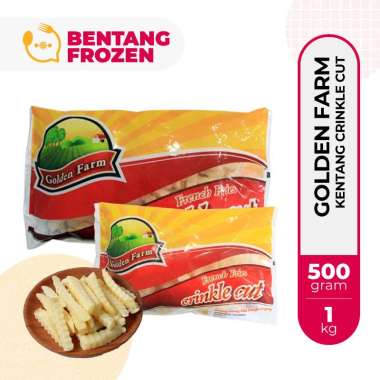 Golden Farm Kentang Crinkle Cut 500gr - 1kg / Kentang Goreng / French Fries 1kg