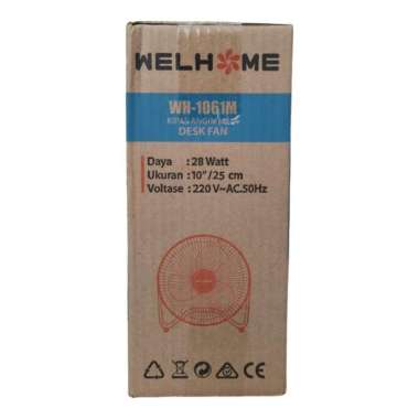 Kipas Angin Meja Besi 10 12 Inci Welhome Dinding Wall Desk Fan WH 1062 1261 1061 M Wallfan Deskfan F