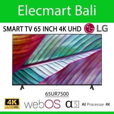 Smart TV 65 Inch 4K UHD LG WebOS 23 AI Processor 4K Gen6 65UR7500