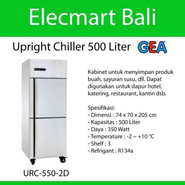Upright Chiller 2 Pintu 500 Liter GEA Asian Series URC-550-2D