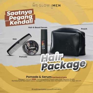 MS GLOW FOR MEN PAKET HAIR PLAYMAKER POMADE CLAY, OIL, WATER Pomade Clay