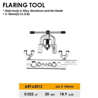 DINGQI Alat Pasang Pipa AC Flaring Tool Set 63012 Default