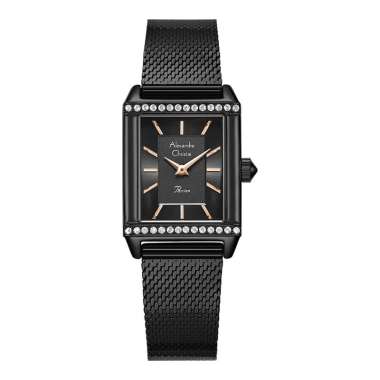 Alexander Christie Wanita AC 2B57 Jam Tangan Wanita Rantai anti air original 100% kekinian Black lis