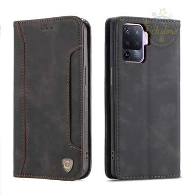 Case Oppo Reno 5F Super Slot Caseon C001 Case PE Leather Full 360 Degree Mewah Flip Cover Auto Lock 