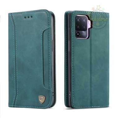 Case Oppo Reno 5F Super Slot Caseon C001 Case PE Leather Full 360 Degree Mewah Flip Cover Auto Lock 