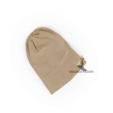 Topi Bayi Kupluk Polos Skater Gratis Bordir Nama Anak Bordir Krem