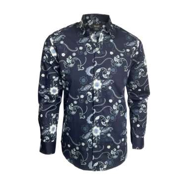 Redcliff Kemeja Pria Batik Panjang Navy 6TK302102 L