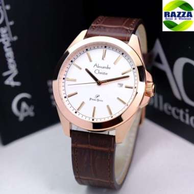 JAM TANGAN PRIA ALEXANDRE CHRISTIE AC 1015 AC1015 ROSEGOLD BROWN ORIGINAL