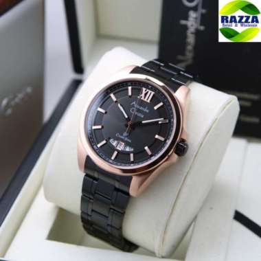 JAM TANGAN PRIA ALEXANDRE CHRISTIE AC 8659 AC8659 BLACK ROSEGOLD ORI