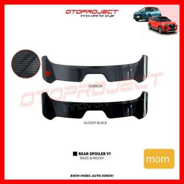 Rear Spoiler / Sayap Belakang Plastik V1 Otoproject Raize / Rocky Carbon