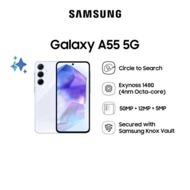 SAMSUNG GALAXY A55 5G RAM (8GB/128GB) | (8GB/256GB) | (12GB/256GB) GARANSI RESMI 8/128 yellow