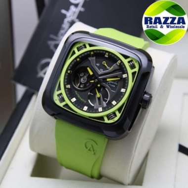 ALEXANDRE CHRISTIE AUTOMATIC AC 6577 AC6577 LIGHT GREEN PRIA ORIGINAL