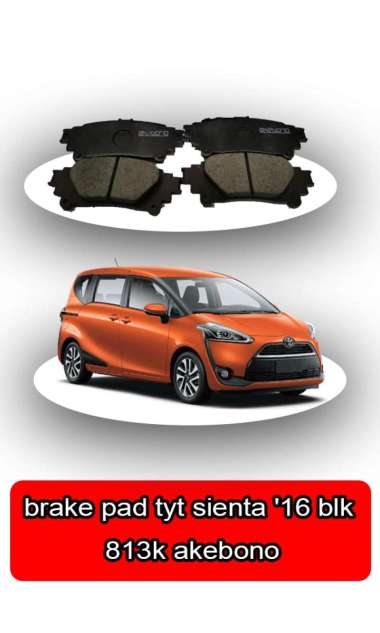brake pad tyt sienta '16 blk 813k akebono - 68309 -
