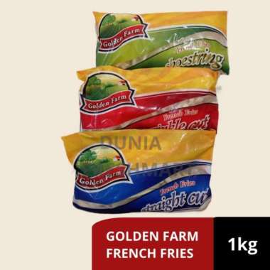 GOLDEN FARM KENTANG GORENG SHOESTRING/CRINCKLE/STRAIGHT 1KG shoestring 1kg