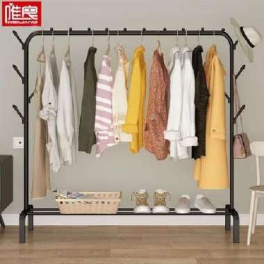 Big Stand Hanger/Rak Gawang Baju Portable/Rak Gantung Baju Besi
