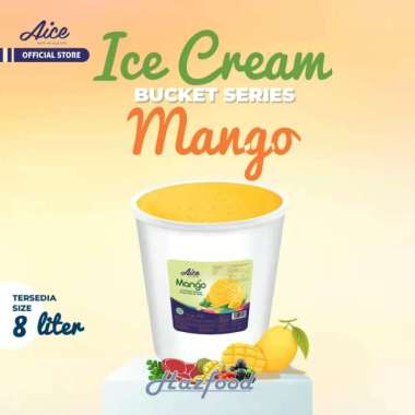 AICE Mango Bucket 8 Liter Mangga Ice Cream Es Krim Ember