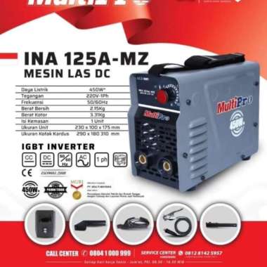 MULTIPRO ina 125 a-mz Mesin Las Listrik Inverter 450 watt