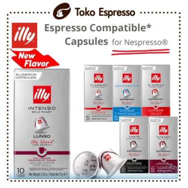 illy Coffee Capsules Kompatibel untuk Nespresso illy Espresso Decaf