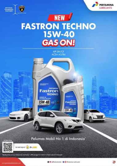 PERTAMINA FASTRON TECHNO - 15W40 , API : SN / CF, ACEA A3 / B4 - ( 4 LITER )