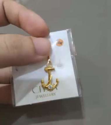 koleksi liontin jangkar permata josean elegant hadiah emas asli hadiah ulang tahun" 1,77 gr 875