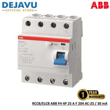 ELCB ABB RCCB 4P 25A 30mA - F204 AC-25 (2CSF204005R1250)