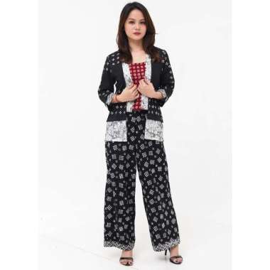 Rianty Batik Premium Wanita Estri Collection Setelan Set Inner Blouse Cardigan Celana Myra Set Yolla