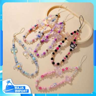 Raja Import - 6366 Gantungan HP Manik Aesthetic / Phone Strap Portable Lucu / Lanyard HP Lucu Unik /