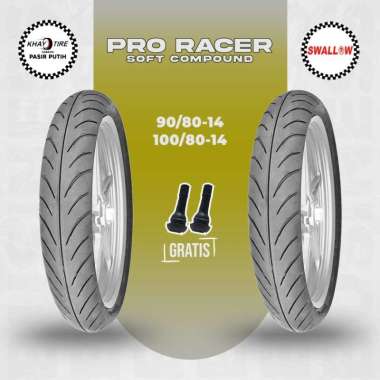 Ban Tubles Motor Matic SOFT COMPOUND SWALLOW PRO RACER Ring 14 SWALLOW PRO RACER 90/80-14 - SOFT COM