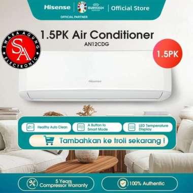 Ac Split 1.5 PK Hisense Type : AN12CDG - Self Cleaning ( UNIT ) MEDAN