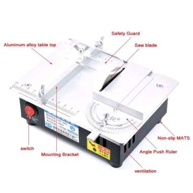 Meja Gergaji Mini Multifunctional Table Saw 5000RPM 96W