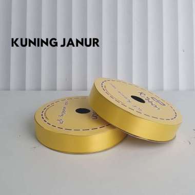 Pita Kado 3/4" Plastik POLOS 2cm Pita Jepang 2 cm KUNING JANUR