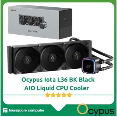 Ocypus Iota L36 BK AIO Water Cooling Liquid CPU Cooler with Smart Digital Black Hitam