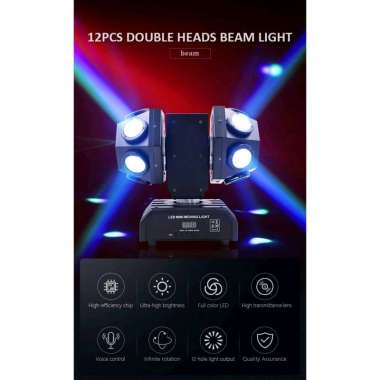 SHHDS Lampu Sorot LED Laser Beam Disco RGBW Moving Head DMX512 120W - PC-YT003 - Black