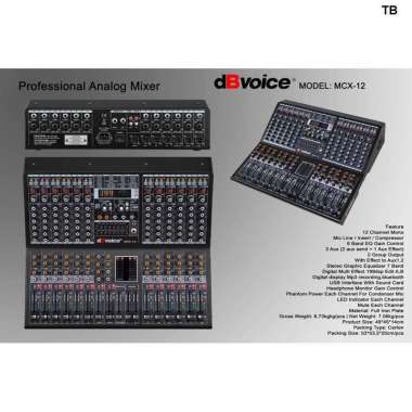 Mixer Dbvoice MCX 12 Original 12 Channel dB Voice MCX-12