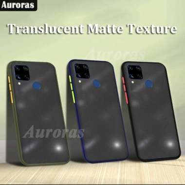Case Realme C15 Hard Soft Case Aero Frosted Matte Original Case C15 Hitam