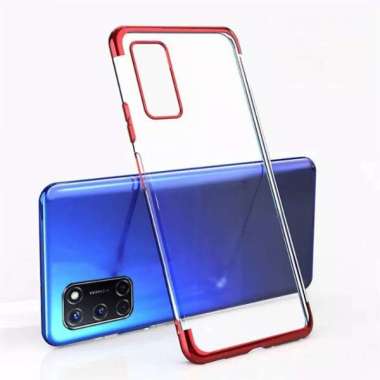 Case Oppo A52 A92 Case Luxury Clear Transparent Plating Case A92 A92 Hitam