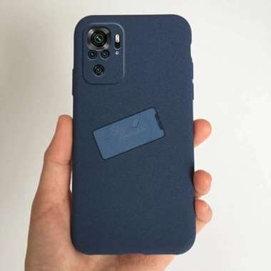 Premium Case Slim Matte Sandstone Case Xiaomi Redmi Note 10 Pro Soft Case Biru