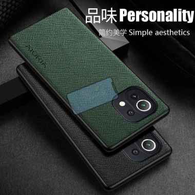 Case Xiaomi Mi 11 l 11 Lite Case Aioria Canvas Pattern Original Mi 11 Case Mi 11 Lite Hijau