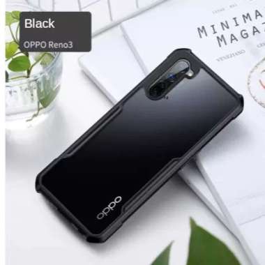 Oppo Reno 3 5G XUNDD ORI Hard SoftCase Silikon Bening Hardcase Reno 3 5G Hitam