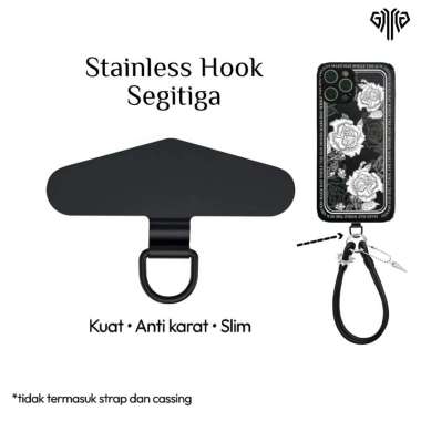 Gawung - Plat Gantungan Handphone Stainless Hook Kait Hp HPLESS Oval