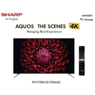 Android Tv Sharp 70inch 4T-C70DL1X 4K Garansi Resmi