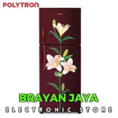 KULKAS POLYTRON 2 PINTU PRB-217R MOTIF BUNGA HEMAT ENERGI 100 WATT